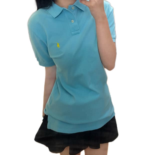 폴로 랄프로렌 커스텀핏 스카이블루 하늘 카라티 PK 정품