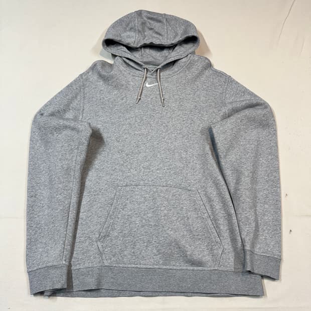 XL) 나이키 센터로고 스우시 후드티 그레이