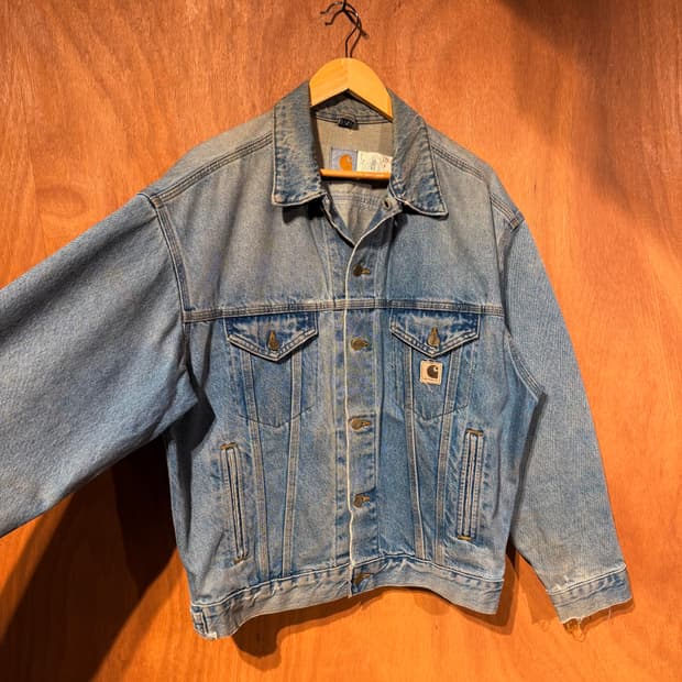 칼하트 90s J12DST 데님 트러커 자켓 M 100~105