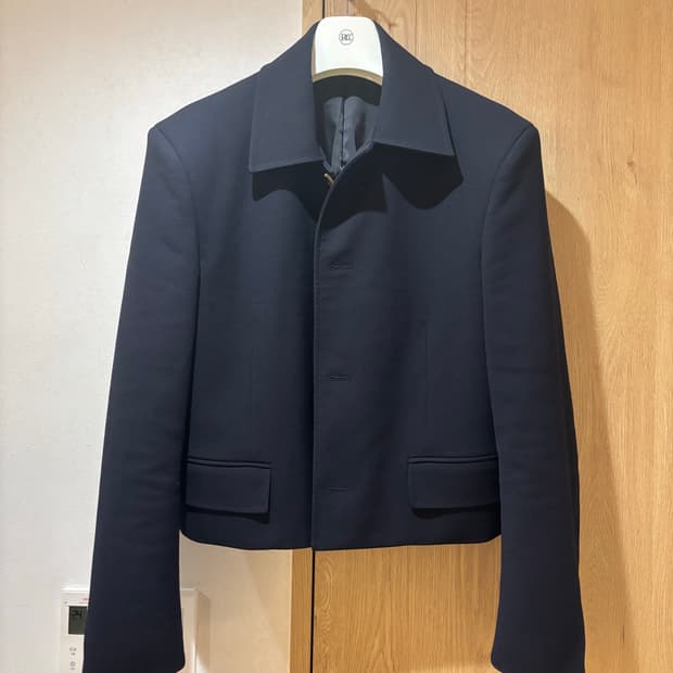 24fw 렉토 네이비 울 숏자켓 M