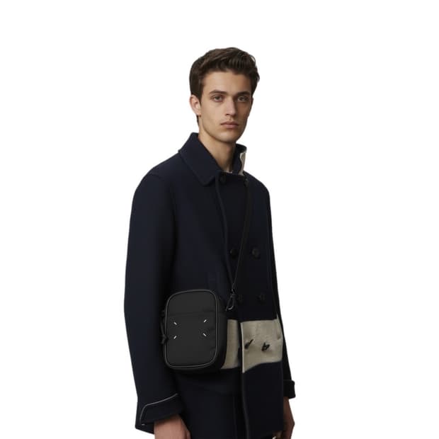 미하라야스히로 비대칭 서페이스 울 숏코트