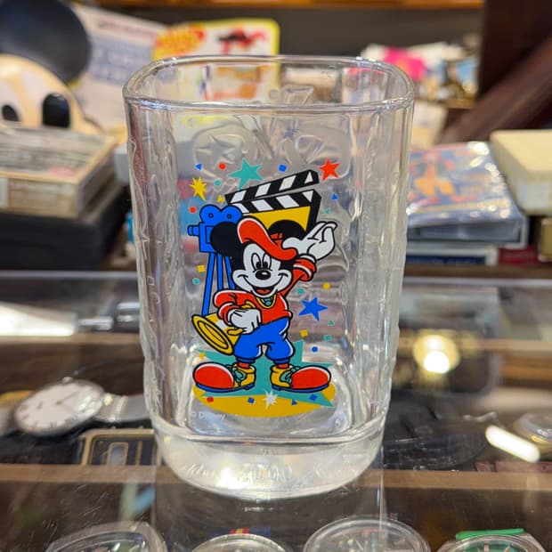 빈티지 소품  미키마우스 유리컵