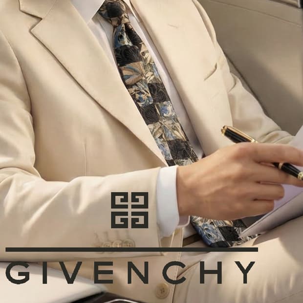 지방시 실크 플로럴 패치워크 한정판 넥타이 9cm A+등급 A19506
