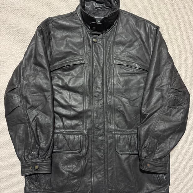 바라쿠타 소가죽 레더 코트 블랙 L~XL