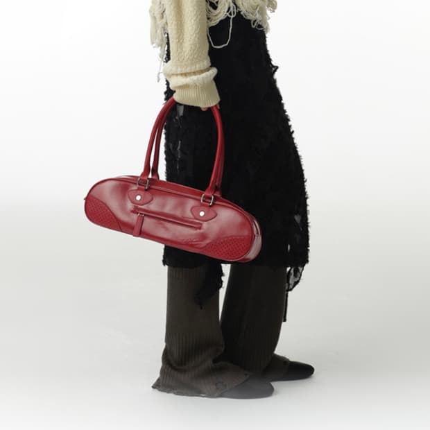 밀로 아카이브 빈티지레드 볼링백