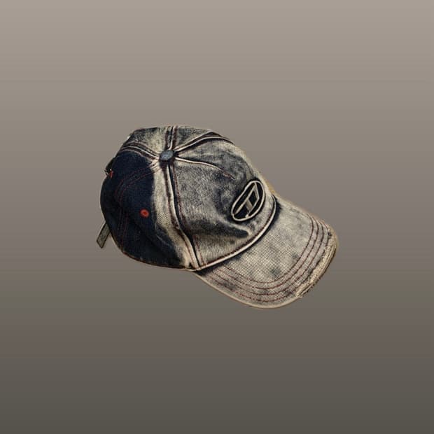 Diesel C-Seymon treatrd denim cap