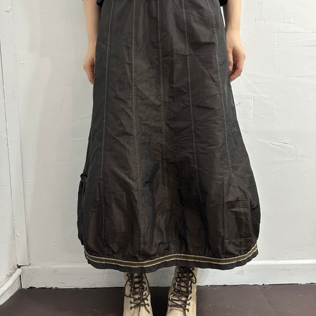 la duree puff long skirt