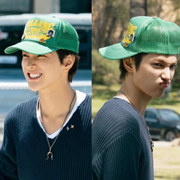 코르티스 건호 착용 madeworn rolling stones 트러커 캡