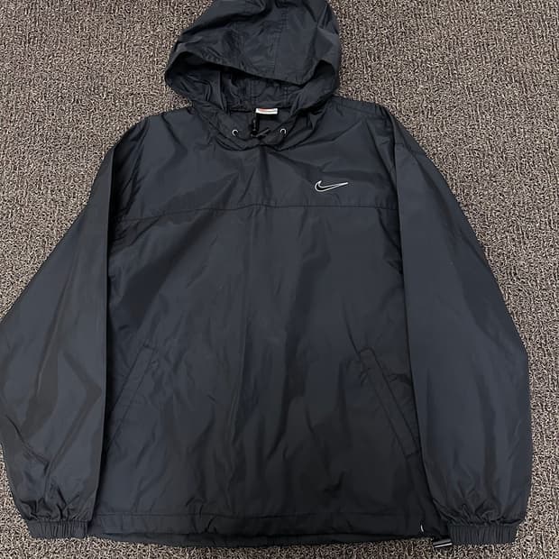 NIKE 나이키 나일론 바람막이 아노락 긴팔 블랙 100(L)