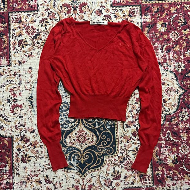 미스치프 크롭 니트