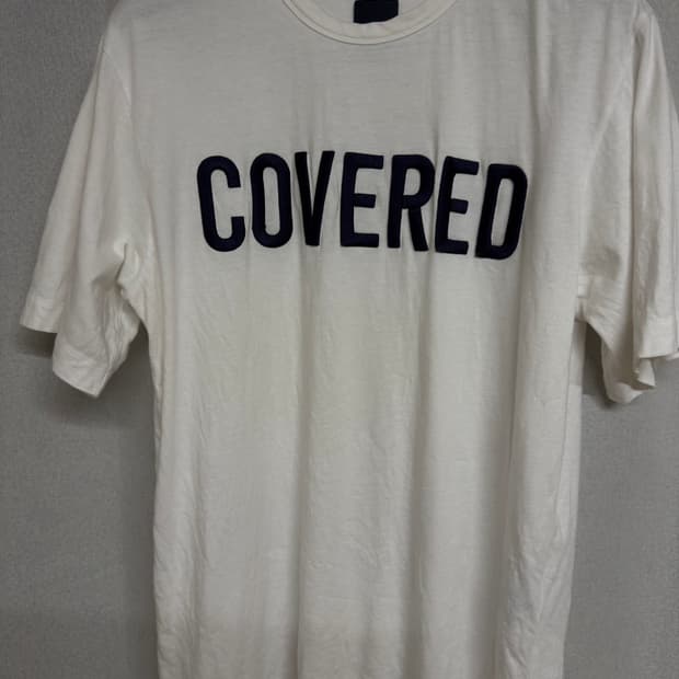 준지 커브드 자수 반팔티셔츠 44