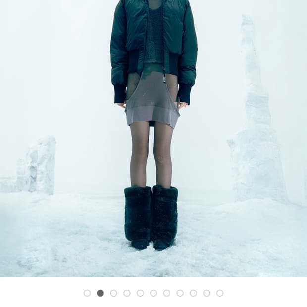 오호스 Reversible Check Padded Jacket Black