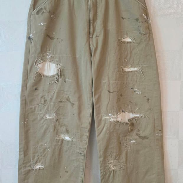 안셀름 ANCELLM REMAKE WIDE CHINO TROUSERS