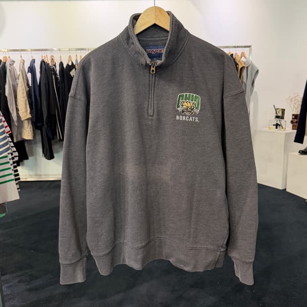 [XL] 잔스포츠 오하이오 밥캣 하프집업 맨투맨