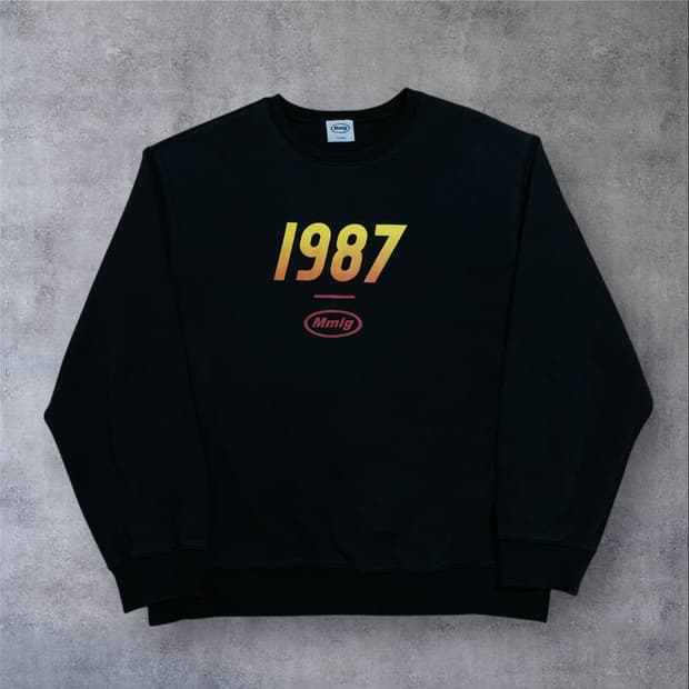 Mmlg 1987 빅로고 블랙 맨투맨