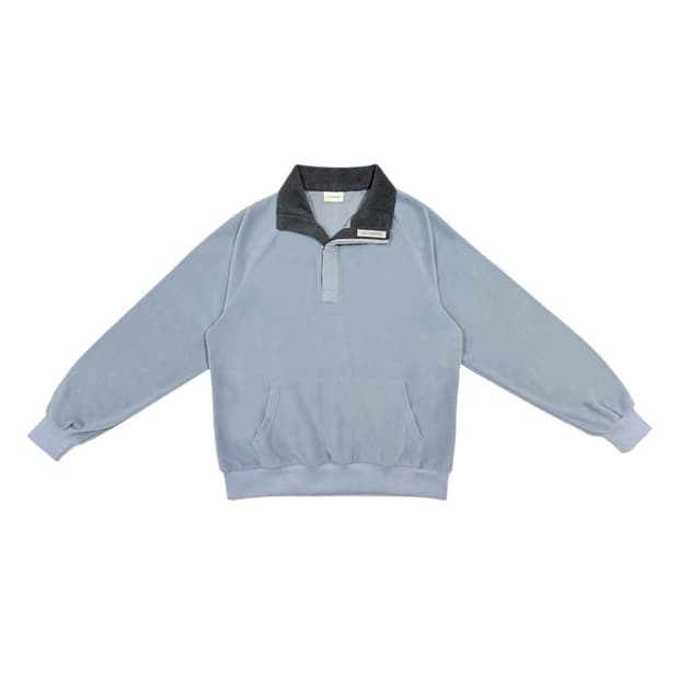 지초이 컴포트 24-005 플리스 풀오버 페일 블루 size1