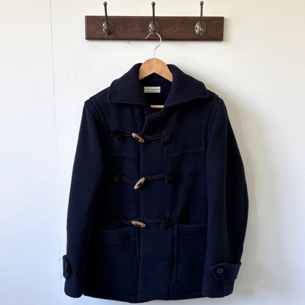 DRIES VAN NOTEN 네이비 더블 코트