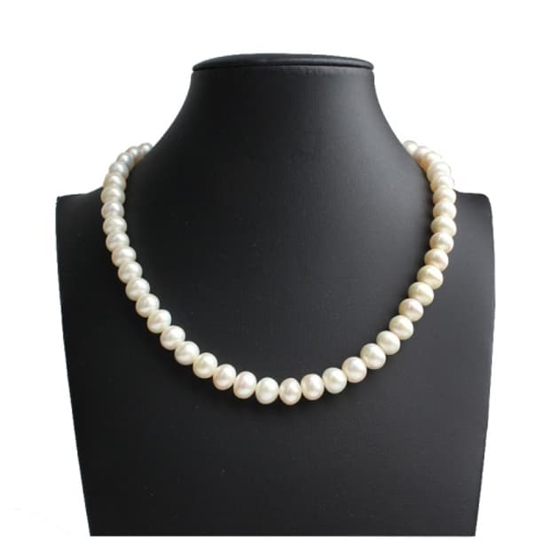아이보리 담수진주 목걸이