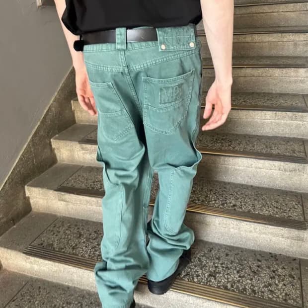 플라스틱 프로덕트 포켓 팬츠 에메랄드