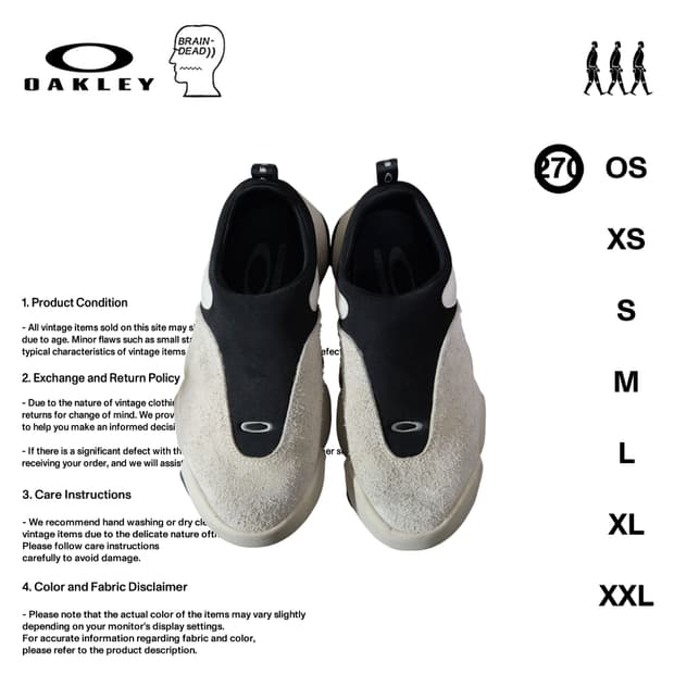 오클리 팩토리 팀 X 브레인데드 플래시 밀크 블랙 270사이즈
