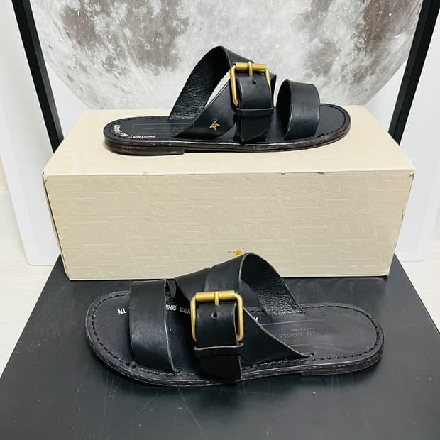 정품 38) 골든구스 레진 노티드 마가렛 플랫 샌들 240~245