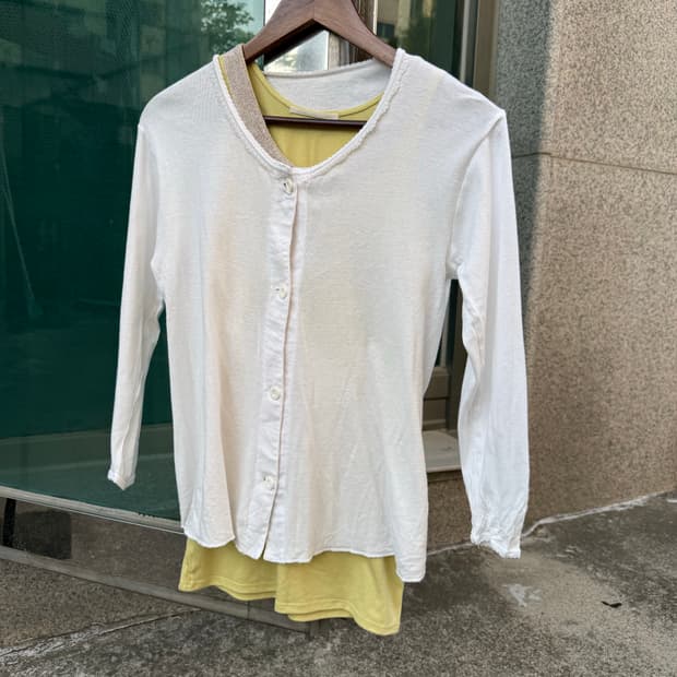 빈티지 여성 레이스 화이트 가디건 (Z1151)