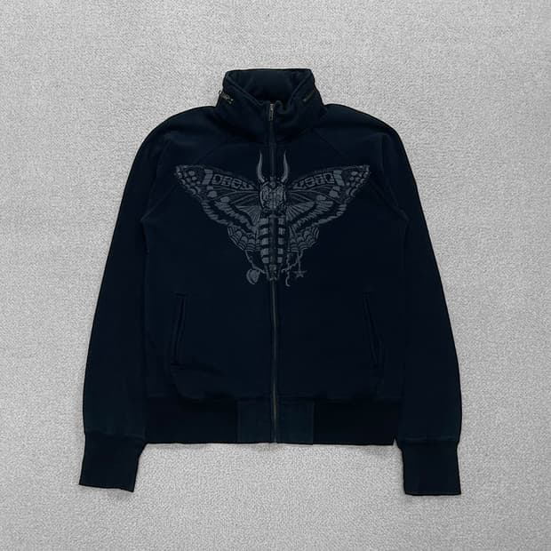 오베이 Obey 버터플라이 트랙 집업 자켓 블랙