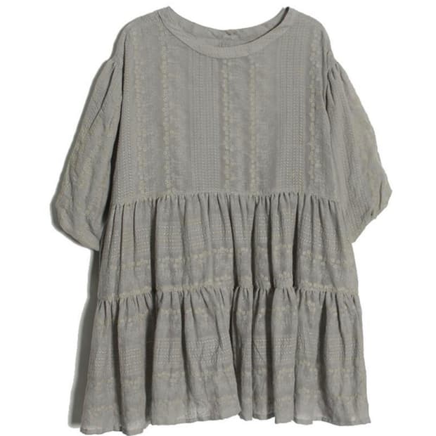 CLASSICAL ELF vintage gray blouse