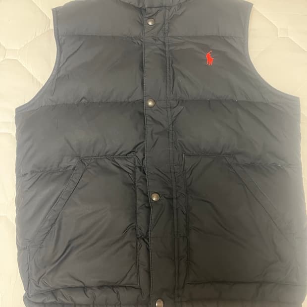 폴로 패딩 조끼 블랙