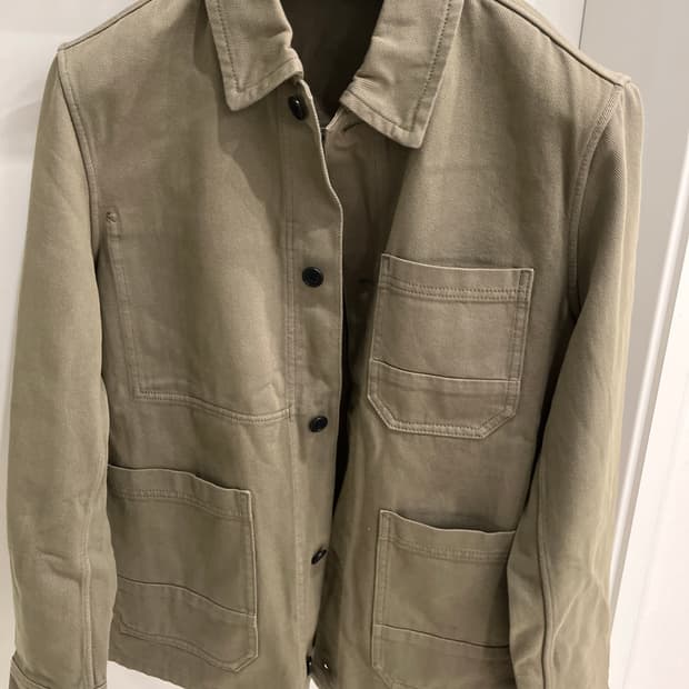 아르켓 ARKET 코튼 트윌 오버셔츠 카키 48