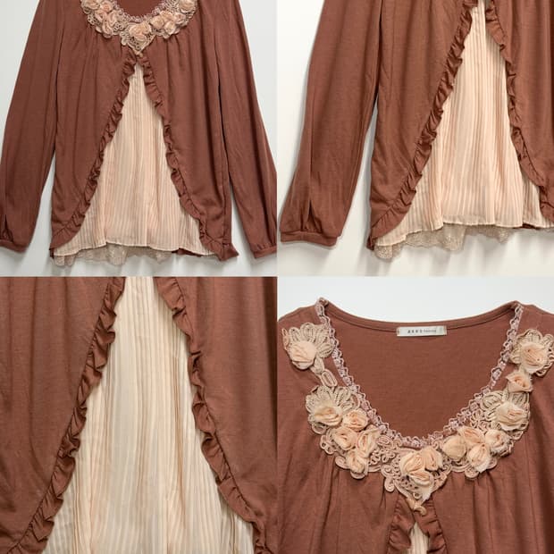 axes femme 더스티 로즈 롱슬리브