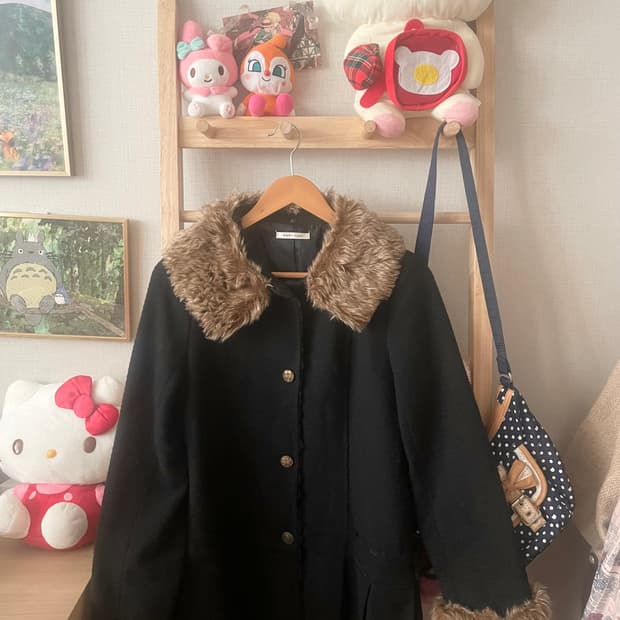 모리걸 빈티지 엑시즈팜 라떼갸루 코트🖤🤎