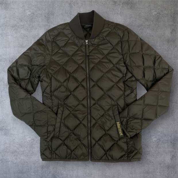 마모트 Marmot 카키 퀄팅 경량 다운 패딩 점퍼 95