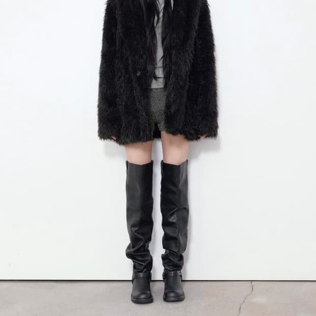 보헤미안서울 퍼 하프 코트