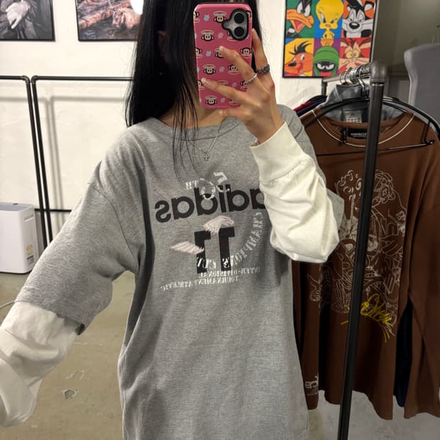 아디다스 빈티지 레이어드 롱슬리브