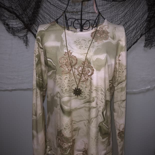 UGO REALI oriental flower long T