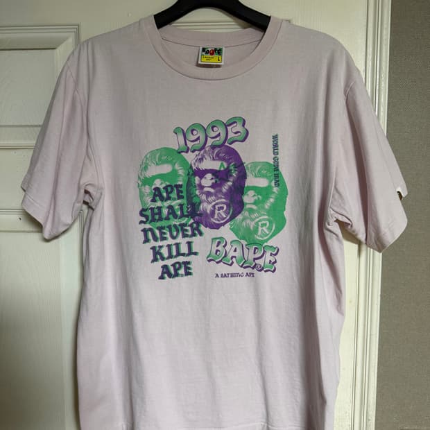 bape 핑크 반팔티 L pink