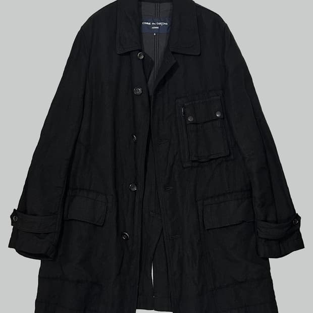 꼼데가르송 옴므 축융 울 워크 코트
