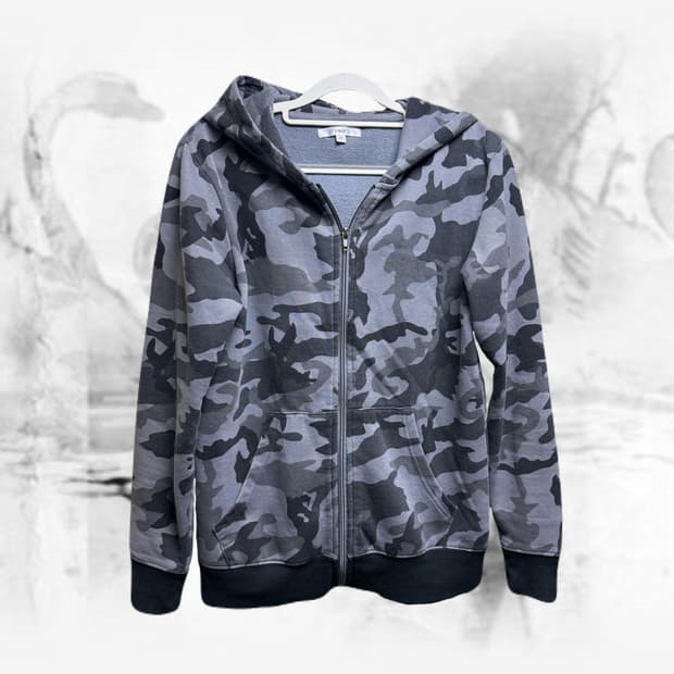 y2k 카모 밀리터리 기모 후드집업