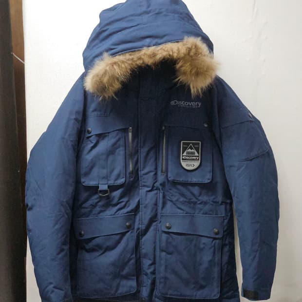 디스커버리 정품 밀포드 구스패딩 네이비 95