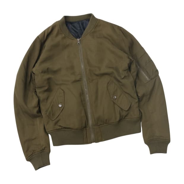 빈티지 카키 MA-1 항공 점퍼 (M)