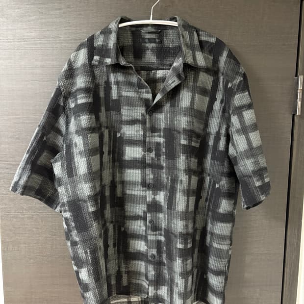 XL - ZARA 자라 프린트 시어서커 셔츠