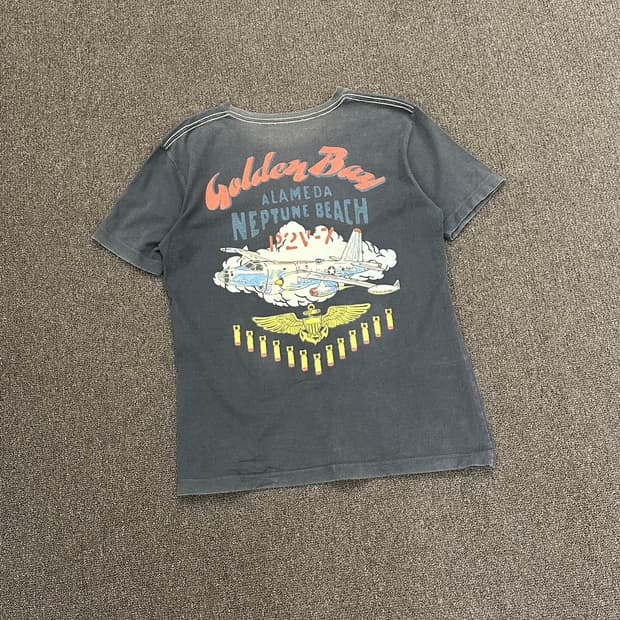 XL)Avirex vintage 후면 프린팅 반팔