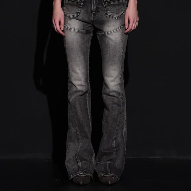 보헤미안서울 프론트 포켓 부츠컷 데님 팬츠