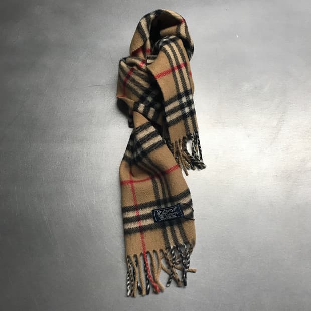 버버리 정품 램스울 머플러 베이지