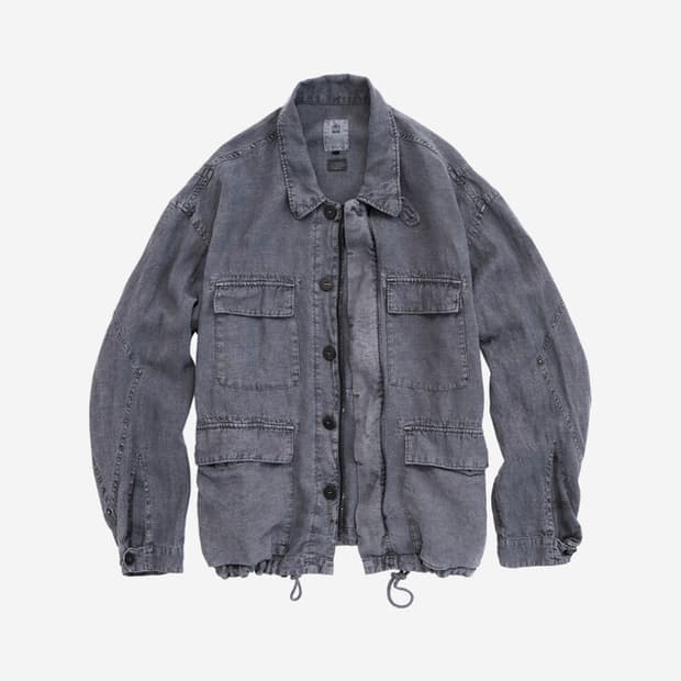 [2] 폴리테루 린넨 필드 파카 블루 25FW