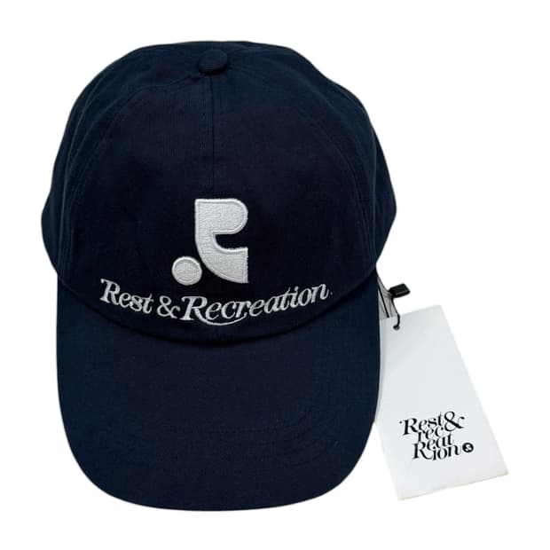 레스트앤레크레이션 로고 볼캡 모자 네이비