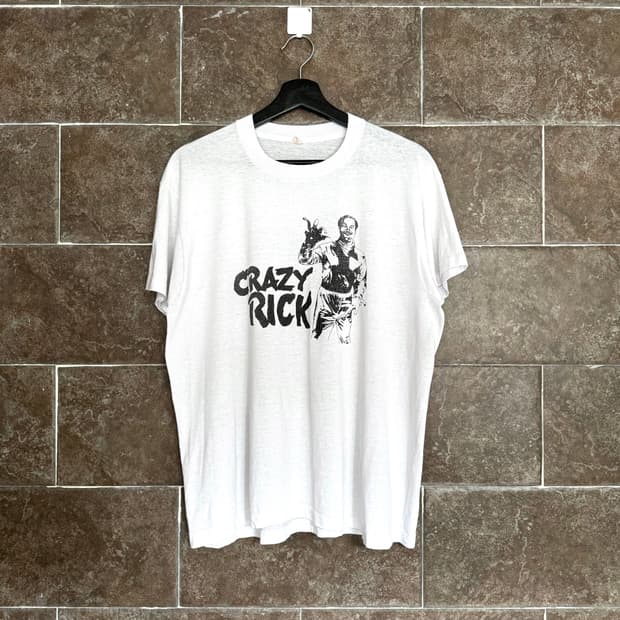 빈티지 80s Crazy Rick 티셔츠