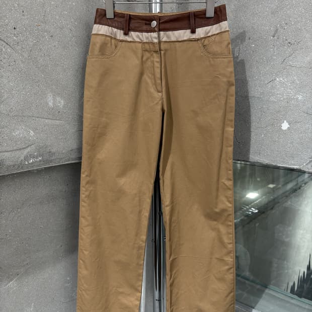 퍼버즈 레더 벨트 팬츠
