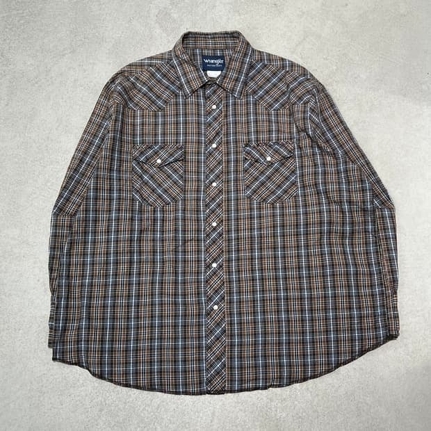 랭글러 웨스턴 체크셔츠 s10759